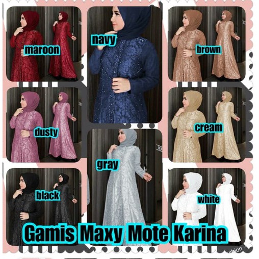 Gamis Maxy Layer Naysila dan Gamis Maxy Mote Karina