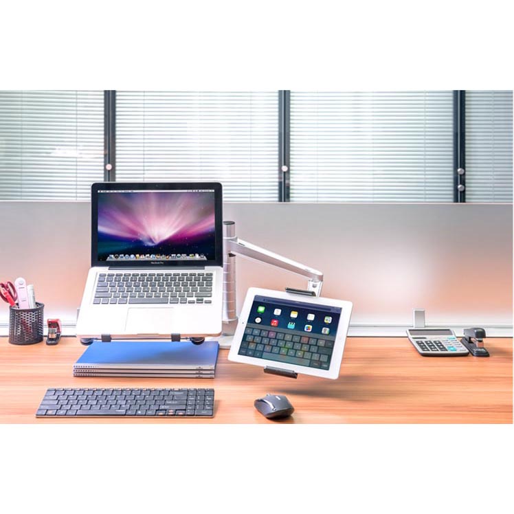 Bracket Laptop dan Tablet Holder Multifungsi - OA-9X - Silver