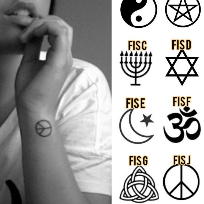 ✅Khusus Tato Temporer/Stiker Tato Minimalis - FIS - Tato agama Tato syimbol Tato yin yang 『Terlaris』