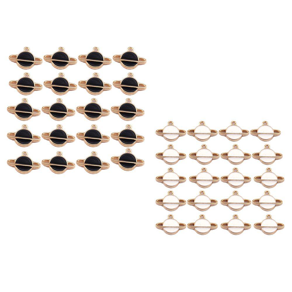 R-flower 20Pcs Bentuk Planet Charms Kalung Mini Fashion Membuat Perhiasan Aksesoris Alloy