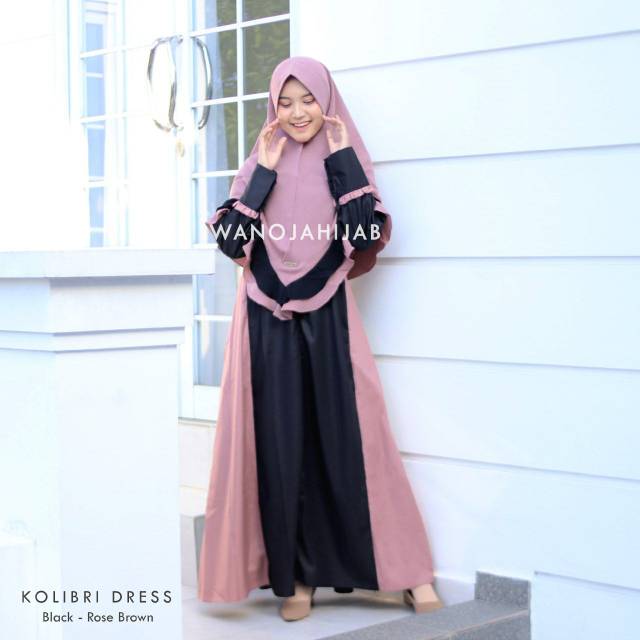 Gamis Kolibri 2020 Wanoja Hijab Busui Friendly Busana Muslimah Gamis Polos