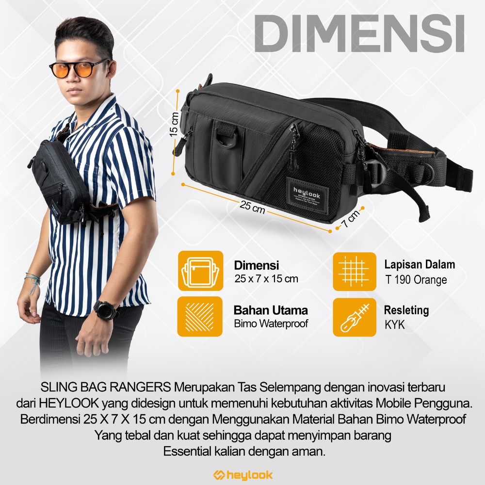 Waistbag Tas Selempang Dada Pria Wanita Original Distro Waterproof Sling Bag Slempang Body Bag Model Terbaru Trendy Kekinian Tas Outdoor Travel Hangout