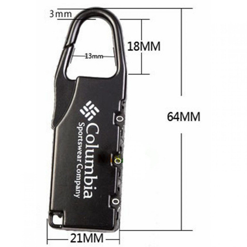 TaffGUARD Columbia Gembok Koper Numeric Code Lock