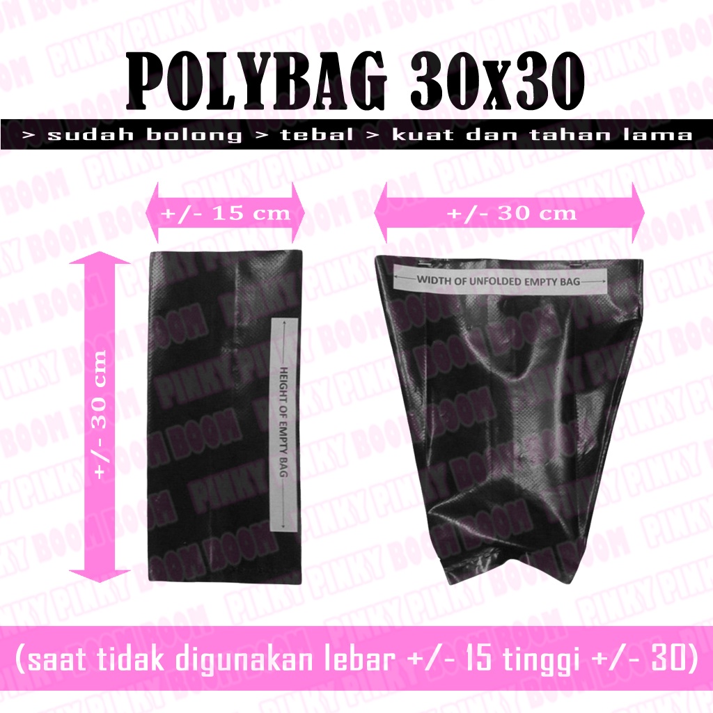 1pc Polybag L 30x30 Polybag Lipat / Polibag / Polibeg / Polibek / Kantong Tanaman 30 x 30