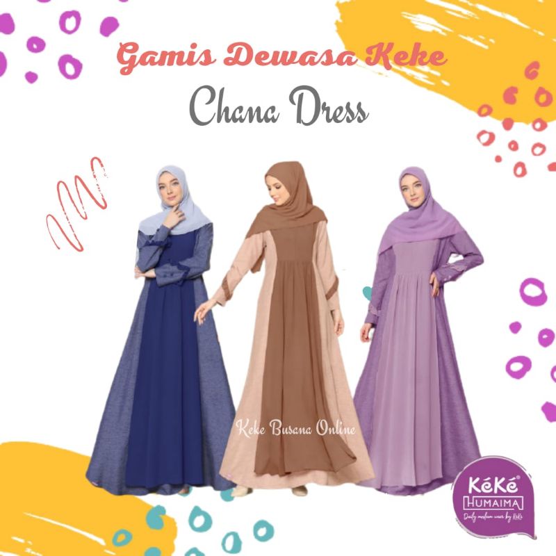 Gamis Dewasa Keke Humaima ~ Chana Dress ( GDH 2101 )