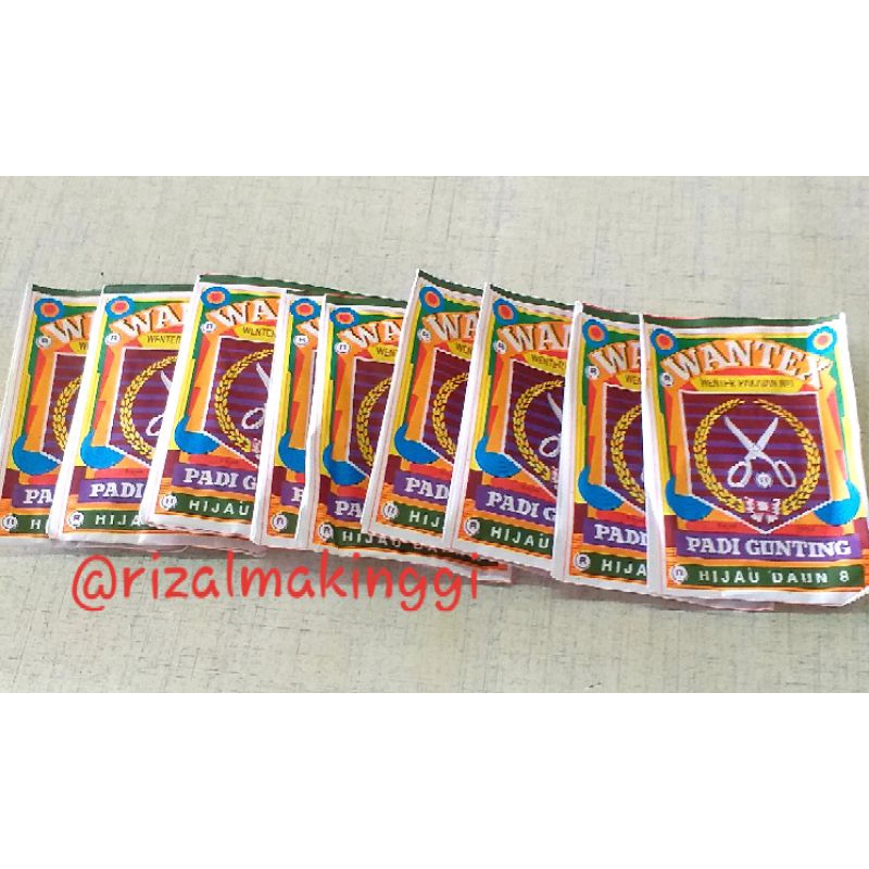 wantex wenter pakaian hijau daun padi gunting