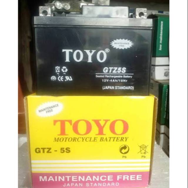 Aki Toyo GTZ5S TOYO Kering untuk Honda Vario lama, Mio J