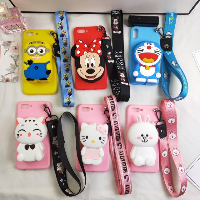 NEW Case Disneyland Realme 5 Pro Dompet Plus Tali Softcase