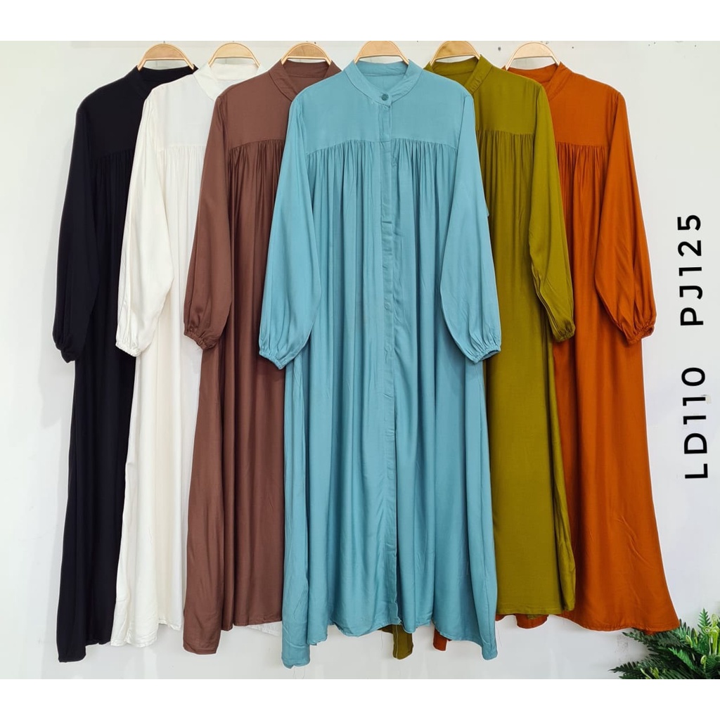 Dress midi kaos polos import