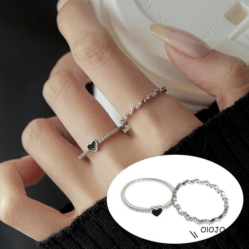 【COD】Cincin Jari Telunjuk Desain Hati Untuk Wanita