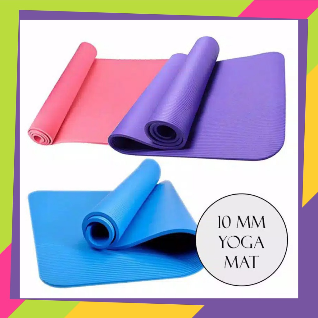 1189D2 / Matras Yoga Mat jumbo gratis tas &amp; tali tebal 1 &amp; 1,2 CM