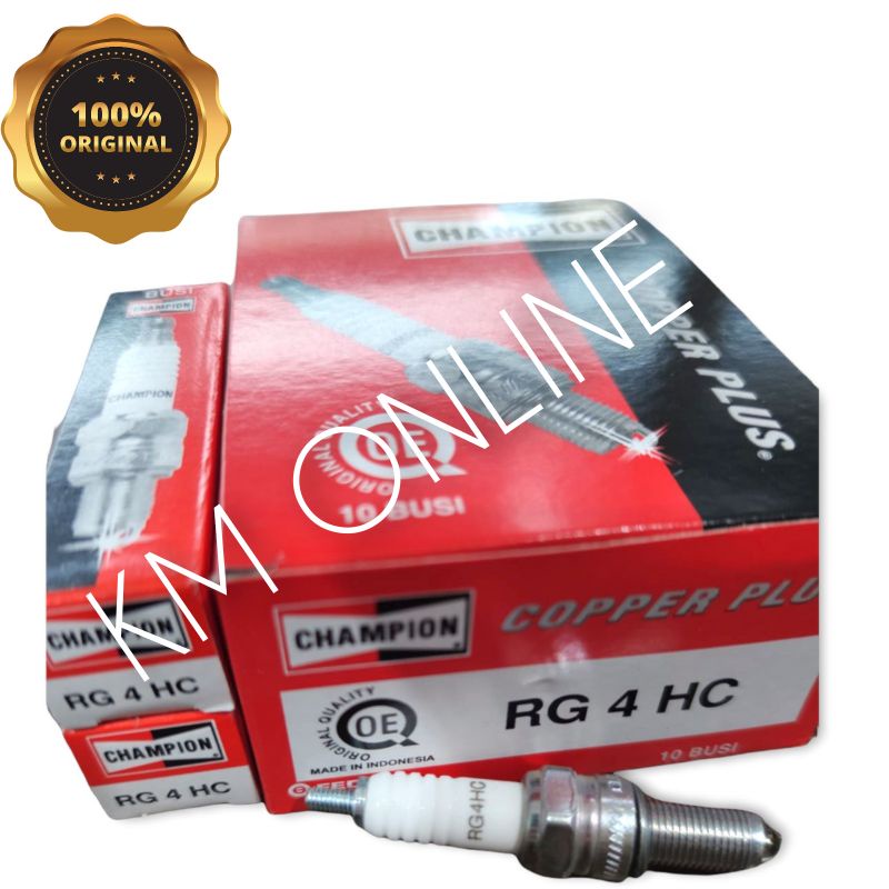 busi motor beat kharisma RG4HC merk CHAMPION ORIGINAL