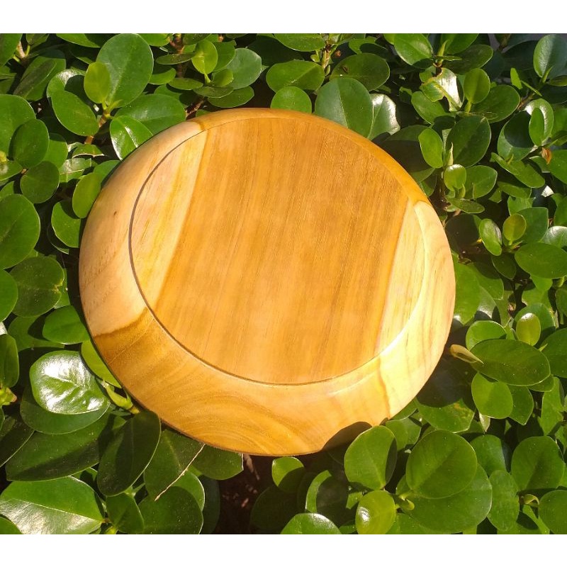 piring bulat/piring liuk 20cm.kayu jati