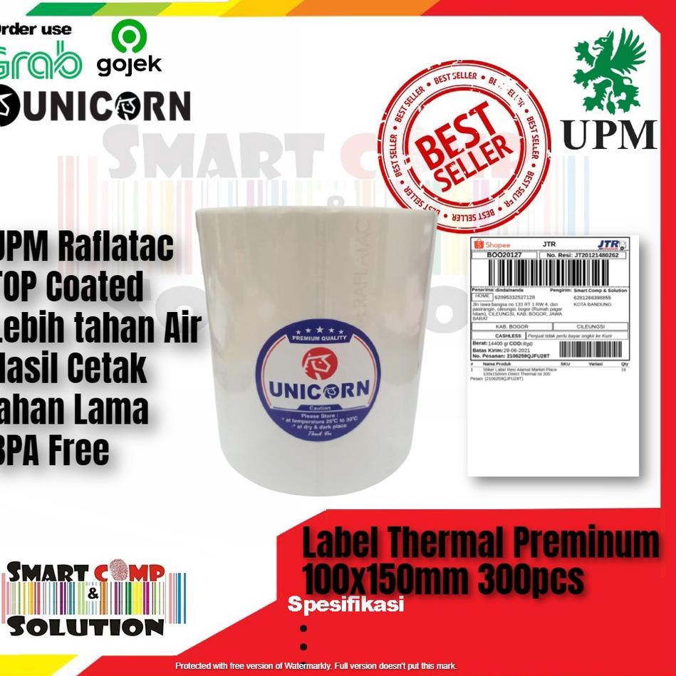 

Super Hemat Stiker Label Resi Alamat Market Place mm Direct Thermal Isi 300 TANPA RIBBON