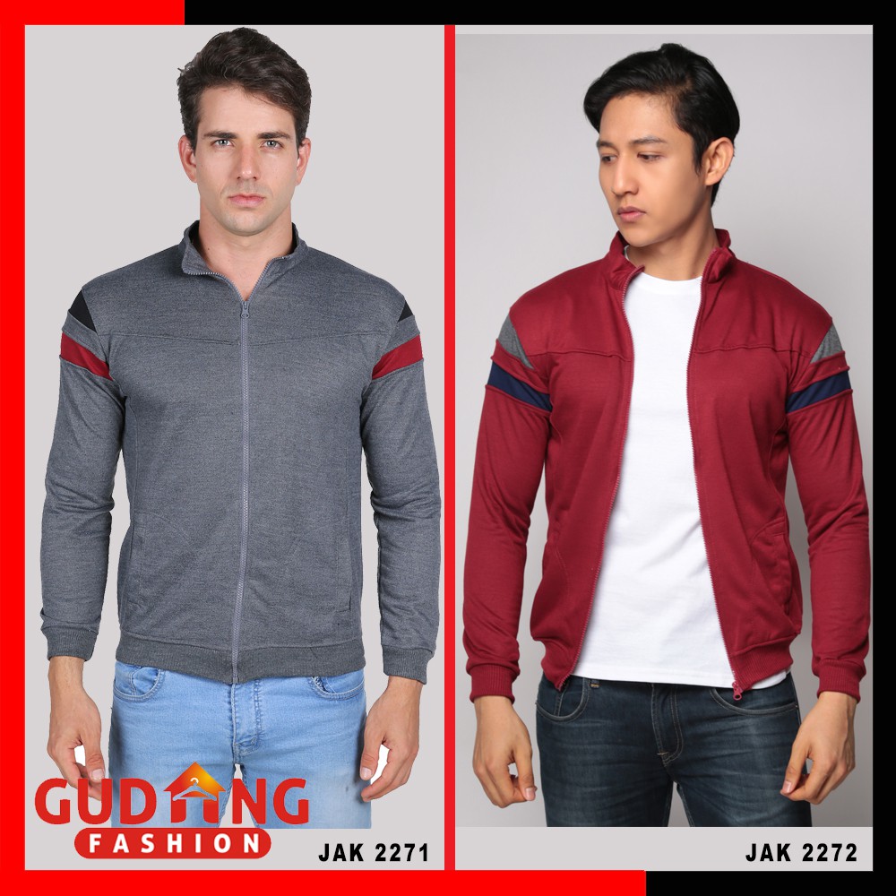 Jaket Sport Olahraga Training Kombinasi Babyterry / Jacket Pria Sporty Casual (COMB)