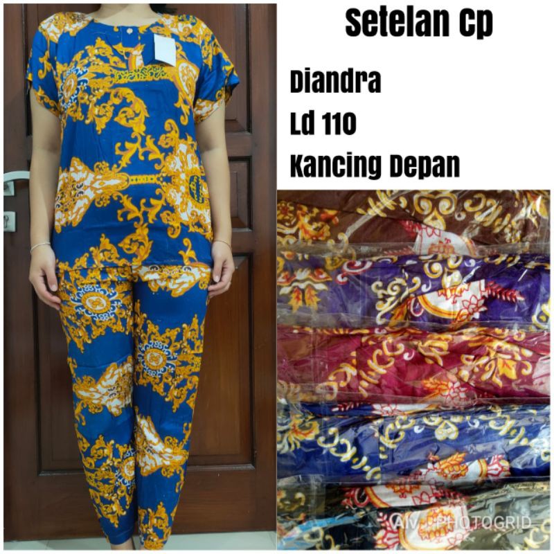 piyama batik jumbo ld 110/babydoll jumbo ld 110/setelan cp diandra