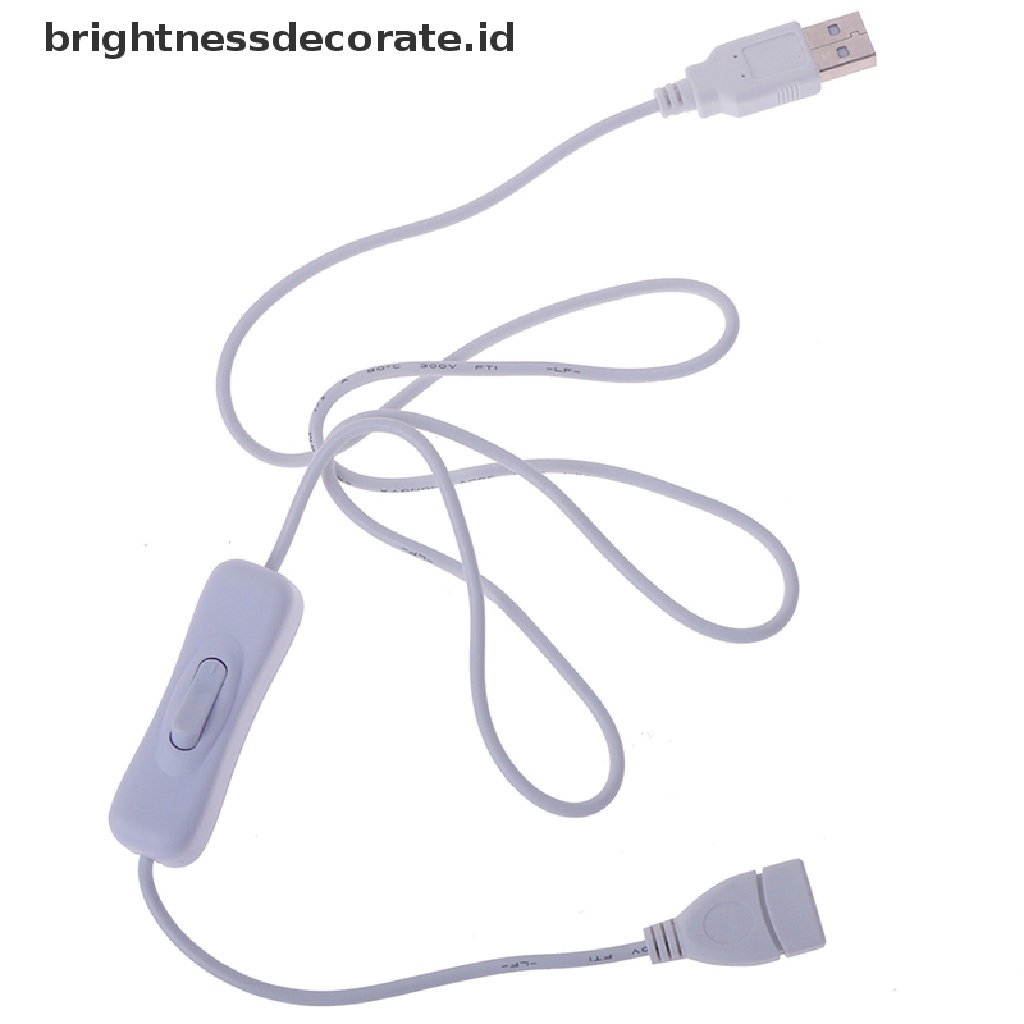 1 Pc Kabel Ekstension Usb Dengan Saklar On / Off Ukuran 1m Untuk Lampu Kipas Usb