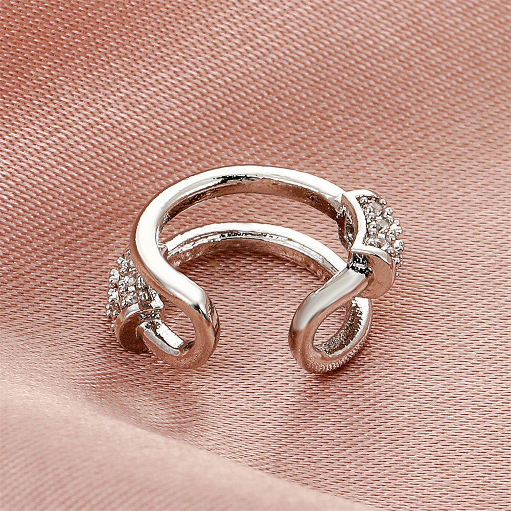 Hadiah Manset Telinga Nanas Clip-On Dainty Adjustable Helix Cuff Earrings