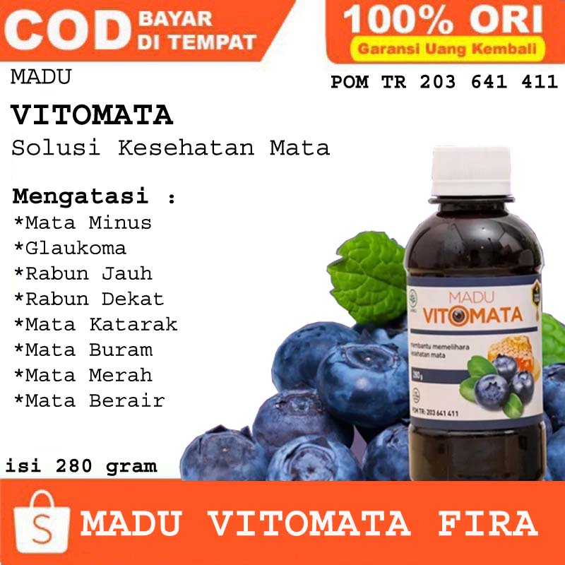 Madu Vitomata Asli - madu vitomata 100%ORIGINAL - Mata sehat Aktivitas Lancar - Madu Vitomata Fira -