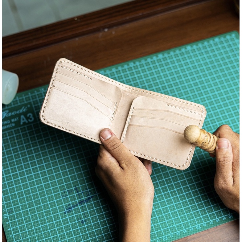 Dompet Kulit / Dompet Kulit Asli / Dompet Kulit Handmade / Nabati Bifold Vegtan Wallet - Handmade