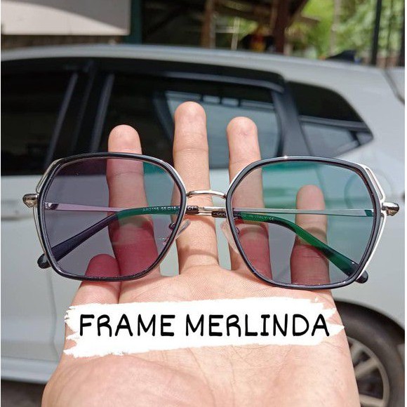 Frame Kacamata Premium Merlinda-2115 | Kacamata Minus Optik Photocromic Blueray Bluecromic Wanita
