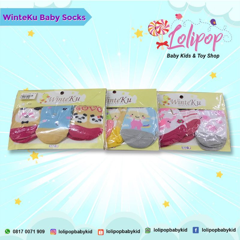 Winteku Kaos Kaki Bayi Isi 3pcs