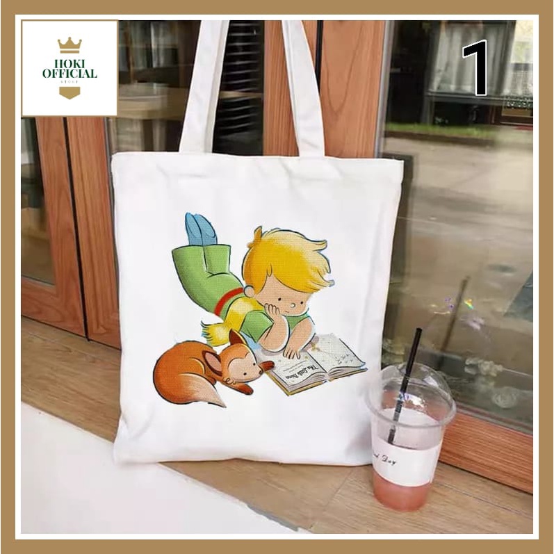 [COD] HokiOfficial Totebag Karakter Lucu Tas Bahu Totebag Lucu Remaja Perempuan Tas Wanita Motif COLORFULL