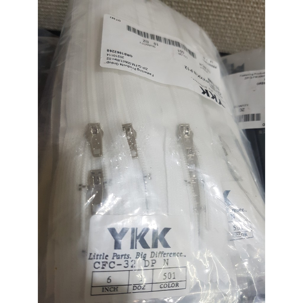 Resleting YKK 6 inch 15 cm / RIT YKK CFC 32 6&quot; 15 cm Kepala Nikel / Kepala Cat