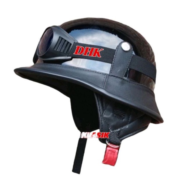 Helm retro millenial nazi crazy hitam glosy/helm nazi semi kulit/helm retro/helm/helm nazi/helm chip