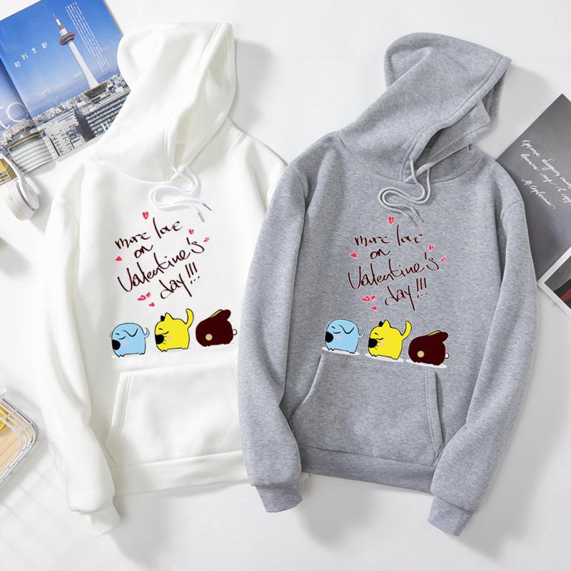SW070 - Sweater Hoodie Wanita LOVE VALENTINE SIZE FIT XL