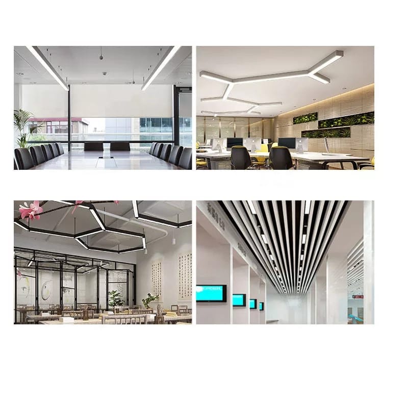 Lampu LED Balok Linear Chandelier Gantung Office Kantor Modern Minimalis Mewah