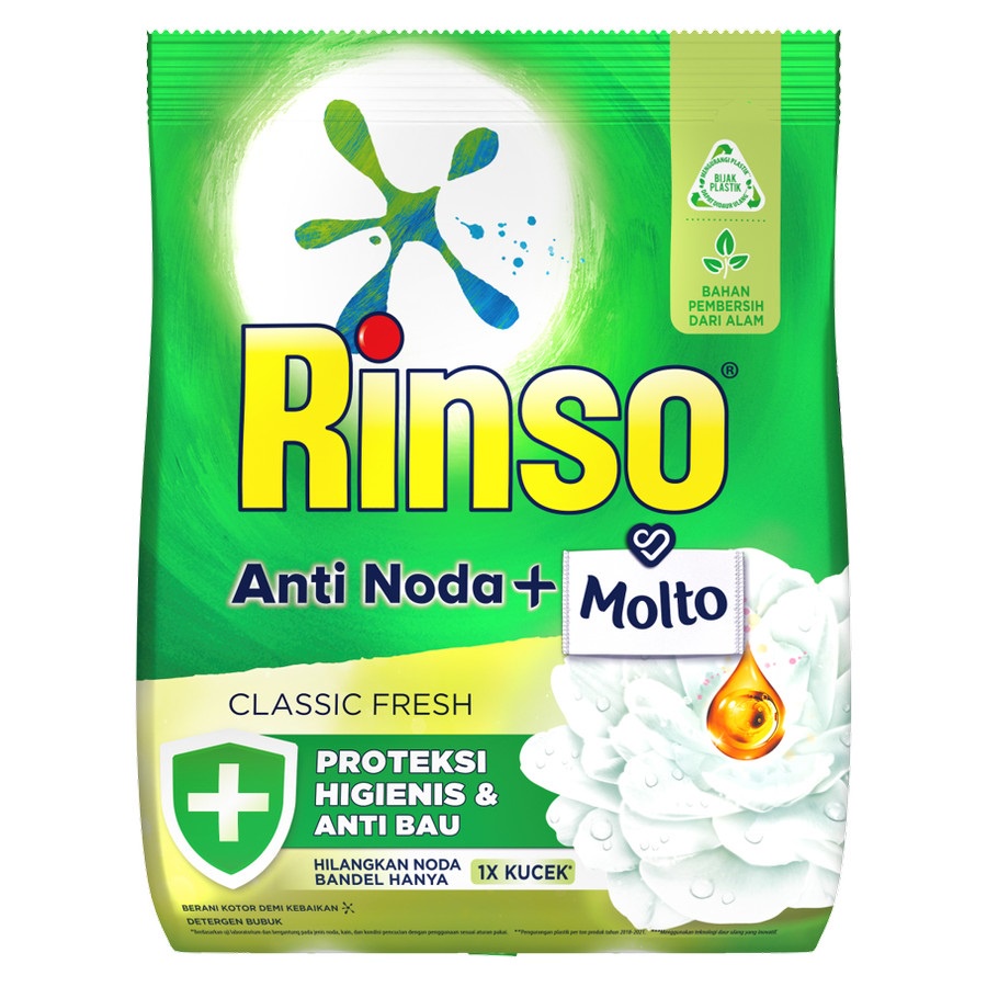 DETERJEN BUBUK RINSO ANTI NODA 770GR DETERGENT