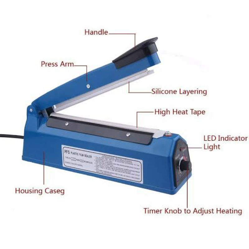 Presan Plastik  200 mm murah / Implusealer Mesin Pres Plastik