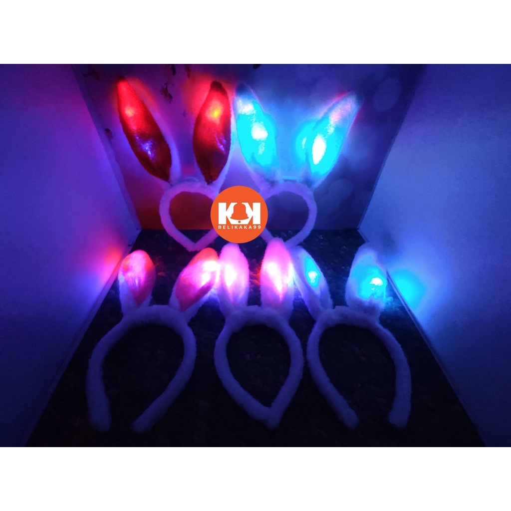 BANDO KELINCI BULU IMPORT LED 3 MODE / BANDO BUNNY BULU LED/ BANDO BULU LED / BANDO KELINCI LED / BONDU KELINCI LED / BONDU KUPING KELINCI / BONDU TELINGA KELINCI / BONDU BUNNY / BANDO KUPING KELINCI / BANDO TELINGA KELINCI  / BANDO KELINCI LED LAMPU