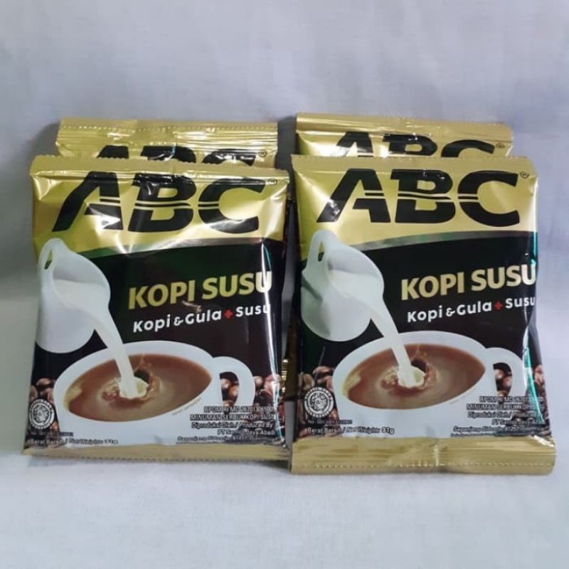 

Kopi Abc susu / Kopi + Gula + Susu(10 Bungkus /Lembar)