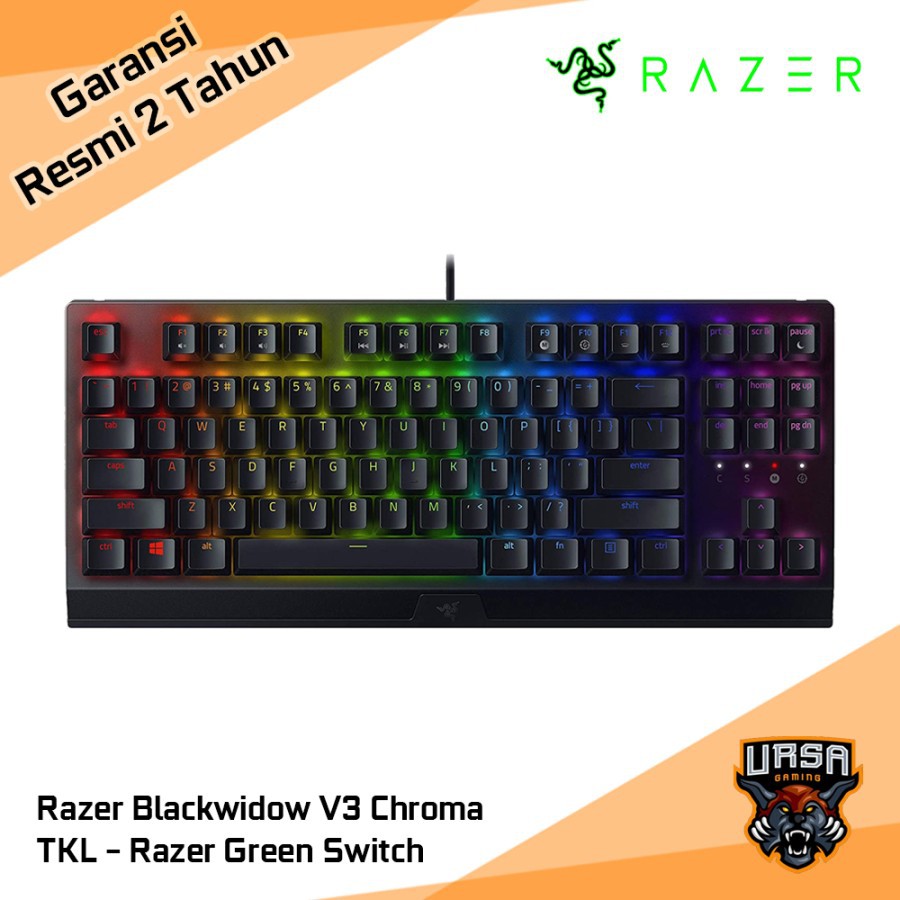 Keyboard Razer Blackwidow V3 TenKeyLess TKL Chroma - Gaming - Green