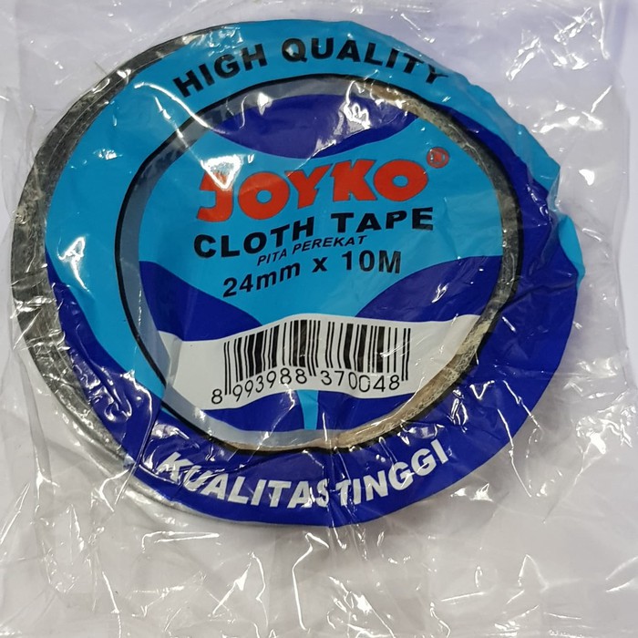

Lakban Hitam Kain Cloth JOYKO 1inchi/Linen Lakban Jilid 24mm/Isolasi Hitam