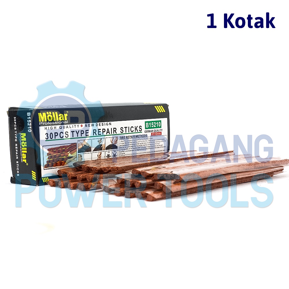 MOLLAR 1 KOTAK REFILL KARET ALAT TAMBAL BAN TUBLES CACING MOTOR MOBIL