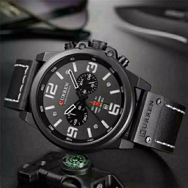 Curren Original 8314 Black  Free Box original Cod / Bayar di Tempat