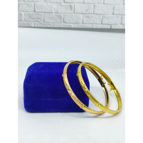 GELANG PERAK ASLI SILVER 925 LAPIS EMAS/GELANG TANGAN BANGKOK+UKIR+DOVE/ASLI SILVER/FASHION WANITA TERBARU