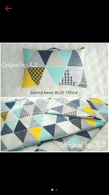 Balmut (bantal Selimut) Besar Motif Dewasa Blue Trivia