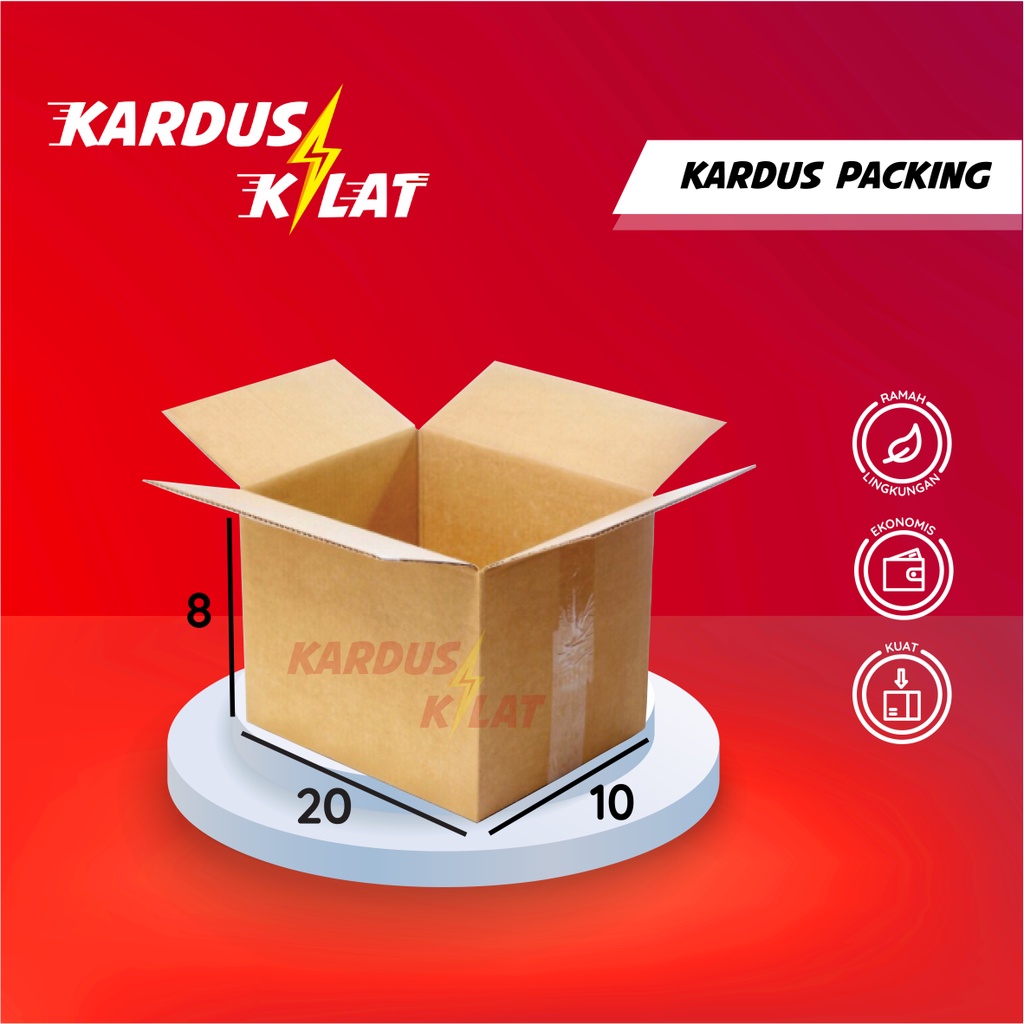 Kardus Packing 20x10x8 - Karton Box Dus Kotak Packaging Handphone Earphone Polos Murah Baru