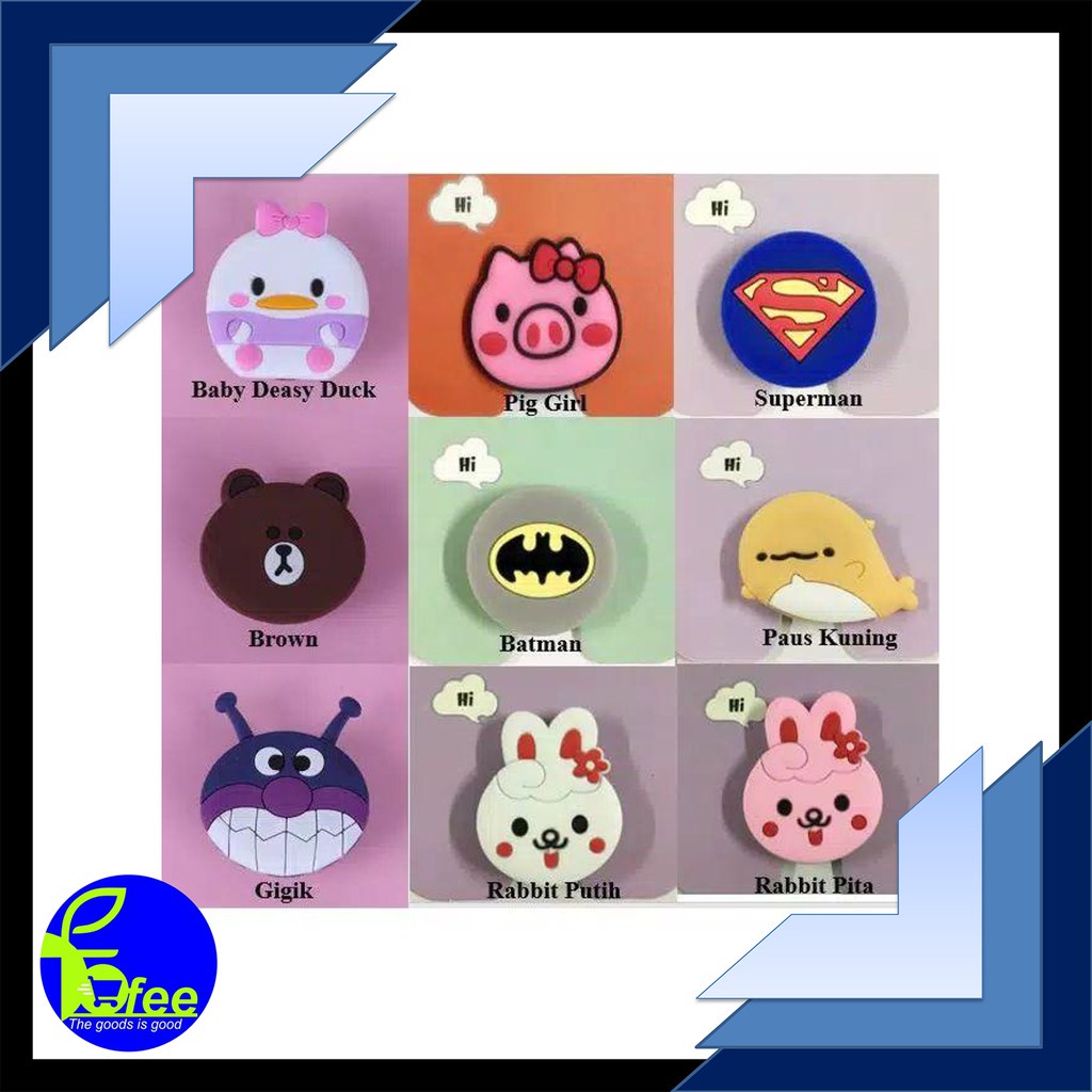 [IMPORT] - Pop Socket / Grip Phone Stand 3D Karakter Cartoon Kode P002