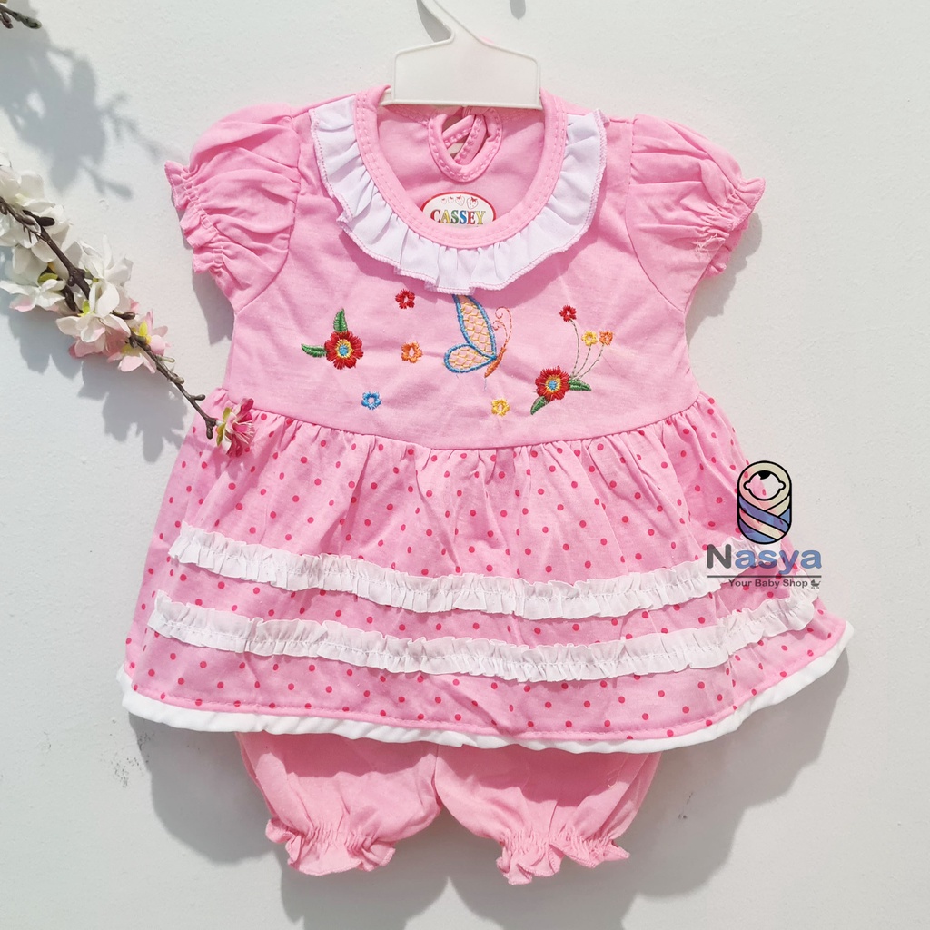 [N-031] Setelan baju kutung dan celana pendek bayi - motif lucu