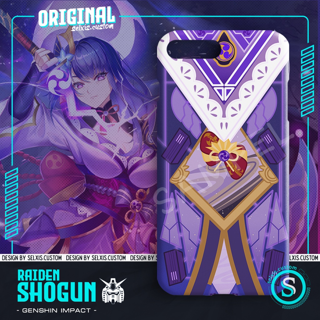 Phone Case Genshin Impact Raiden Shogun Baal Gundam