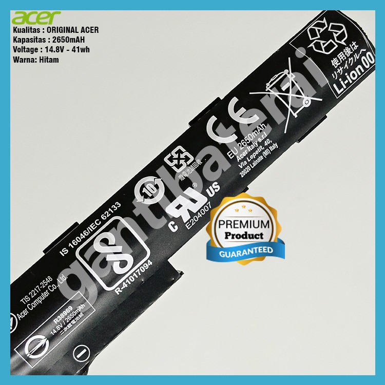 Baterai Acer e5-476g AS16A5K AS16A7K AS16A8K