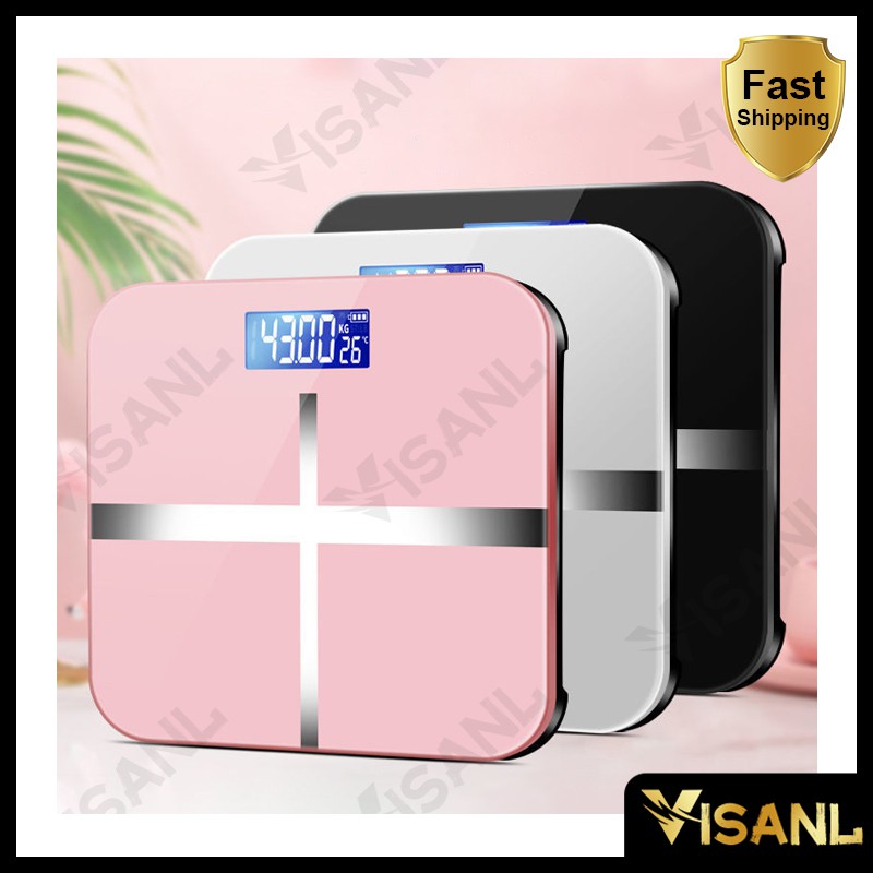 BI - Timbangan Badan Garis Motif 26 x 26 cm / Timbangan Badan Max 180KG / LSH