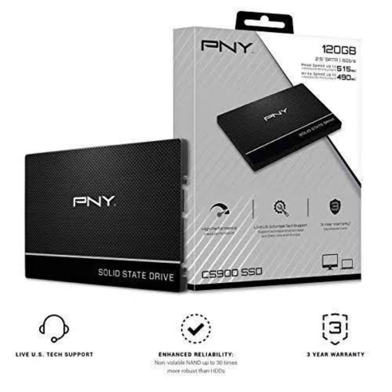 SSD PNY CS900 120GB 240GB 480GB 1TB SATA III UP 550 MBPS GARANSI 3TH