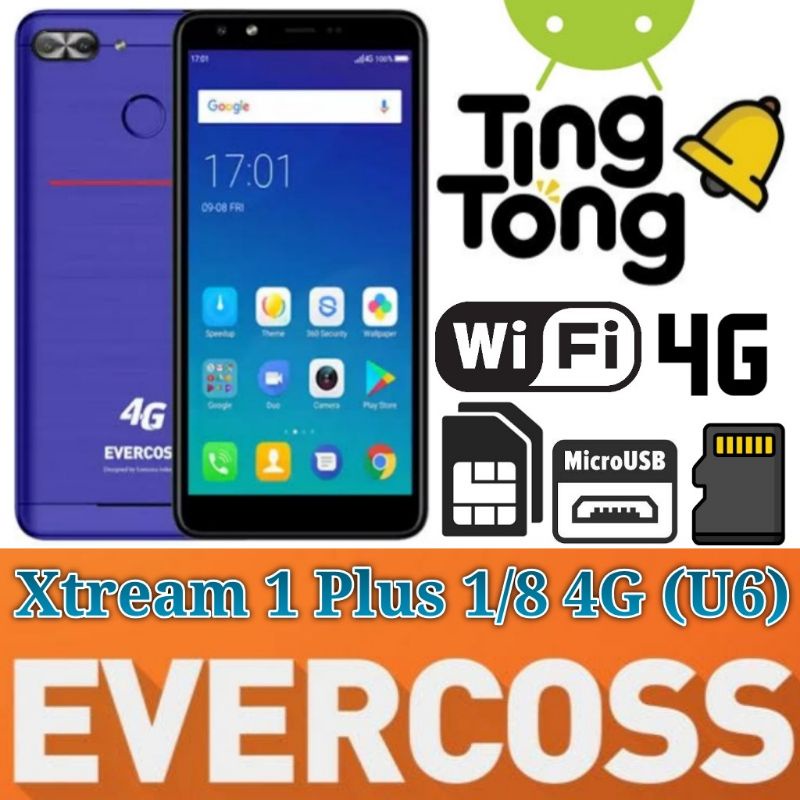 Evercoss Xtream 1 Plus 1RAM 8GB 4G X1 Plus (U6)