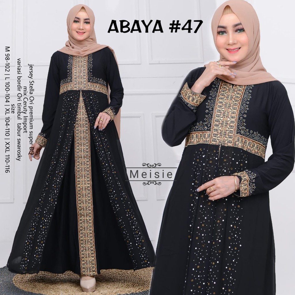 Abaya Bordir - Abaya Hitam